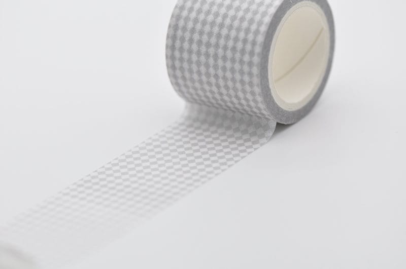 Grey Grid Washi Tape Journal Paper Tape Width 30mm x 5 Meters A Roll