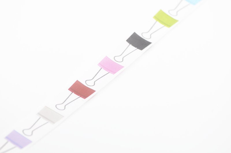 Stationery Kawaii Clip Washi Tape Deco Tape 20mm x 5 Meters A Roll