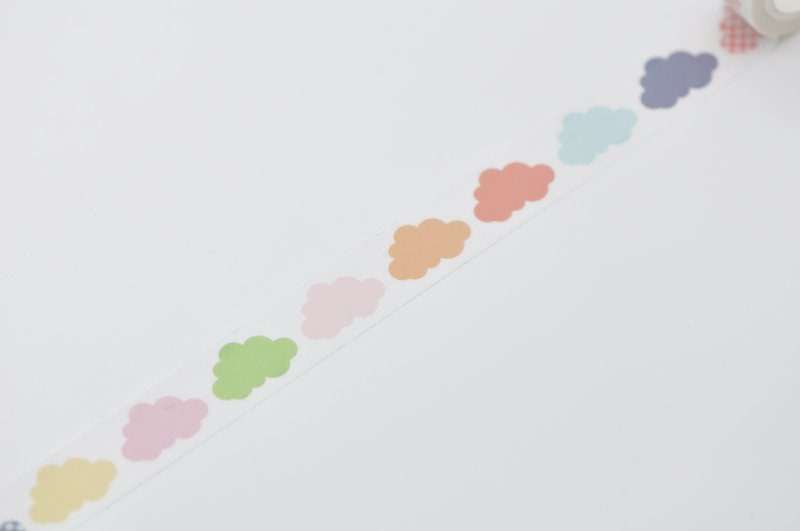 Cloud Washi Tape Paper Tape 15mm wide x 5 Meters A Roll